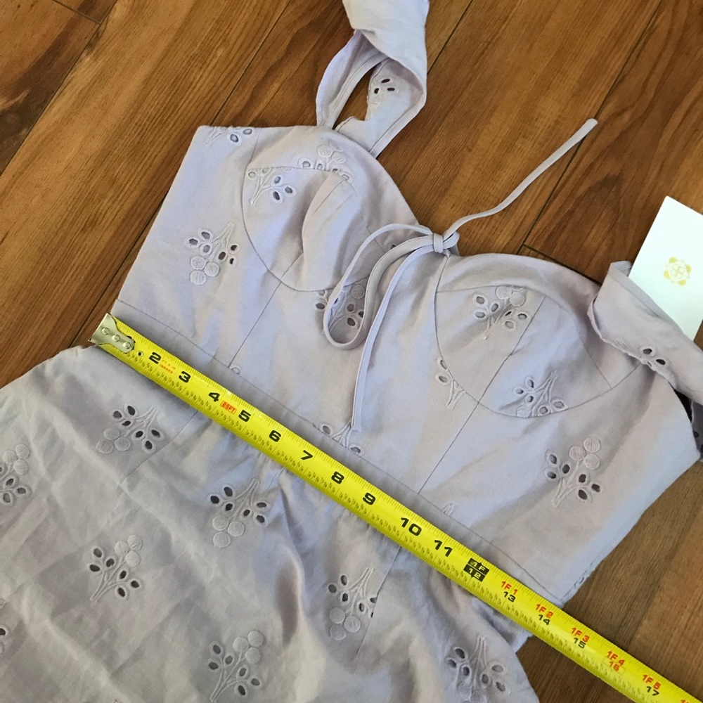 NWT WAYF Lavender Purple Asymmetrical Midi Dress - Picture 5 of 8